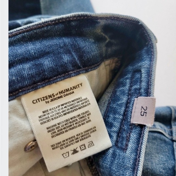 Citizens Of Humanity Two-Tone Blue Skinny Jeans - Picture 2 of 2